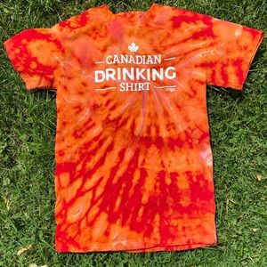 Hand Tie Dyed Molson Canadian Drinking Shirt Small